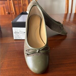 Talbots Deep Moss and Brown Loafers